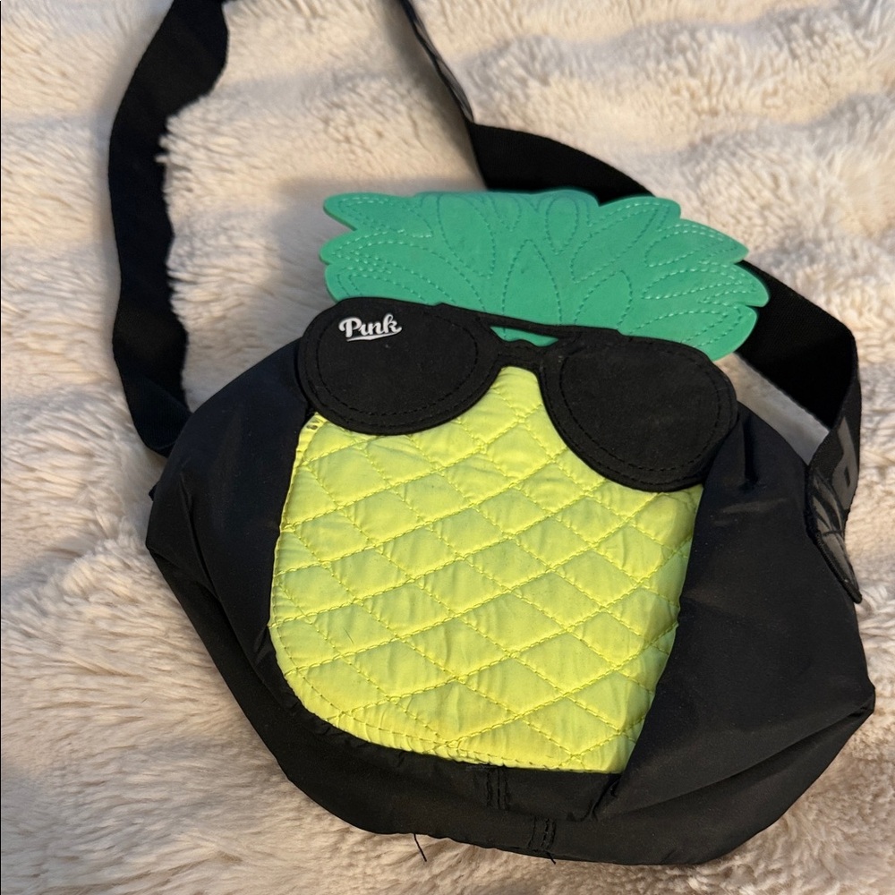 PINK Victoria's Secret Pineapple Crossbody Bag - Black and Yellow